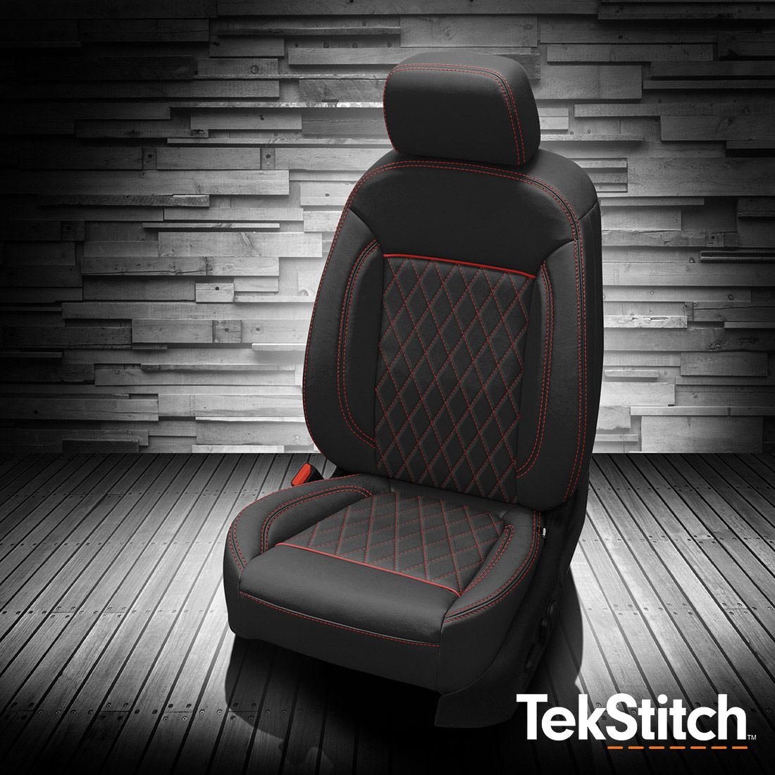 Black wrap, Red wings, Red contrast all stitch, Tekstitch Diamond Insert,Tek color Red