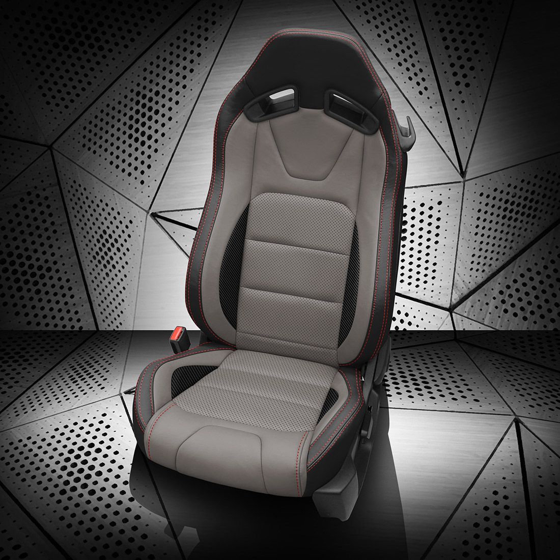 BLACK wrap, ASH Facing, Perf Inserts, RED contrast all stitch, C SHADOW wings