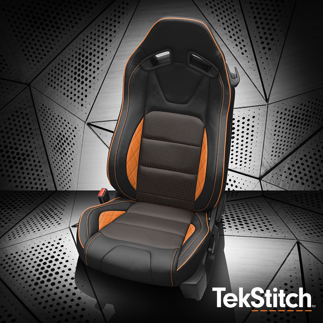 Black wrap, Barracuda Orange insert, Orange contrast all stitch, Orange piping, Tekstitch Diamond Wings, Tek color Orange