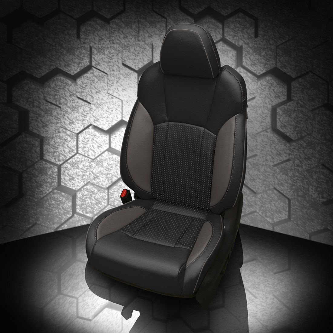 BLACK wrap, BCDA FLINT Insert, LT GREY piping, LT GREY wings