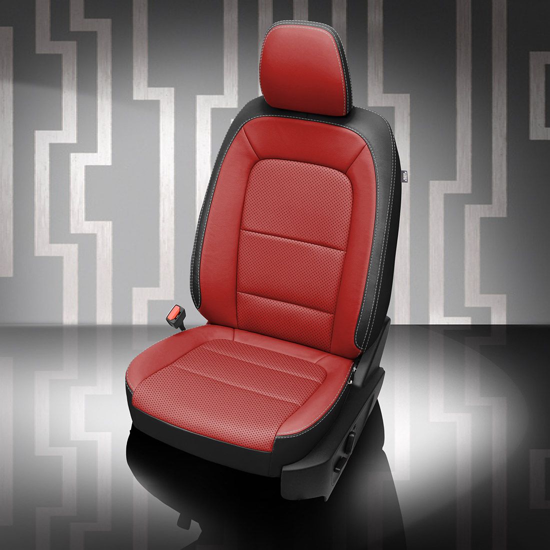 BLACK wrap, RED Center, Perf Combo, SILVER contrast all stitch, RED wings