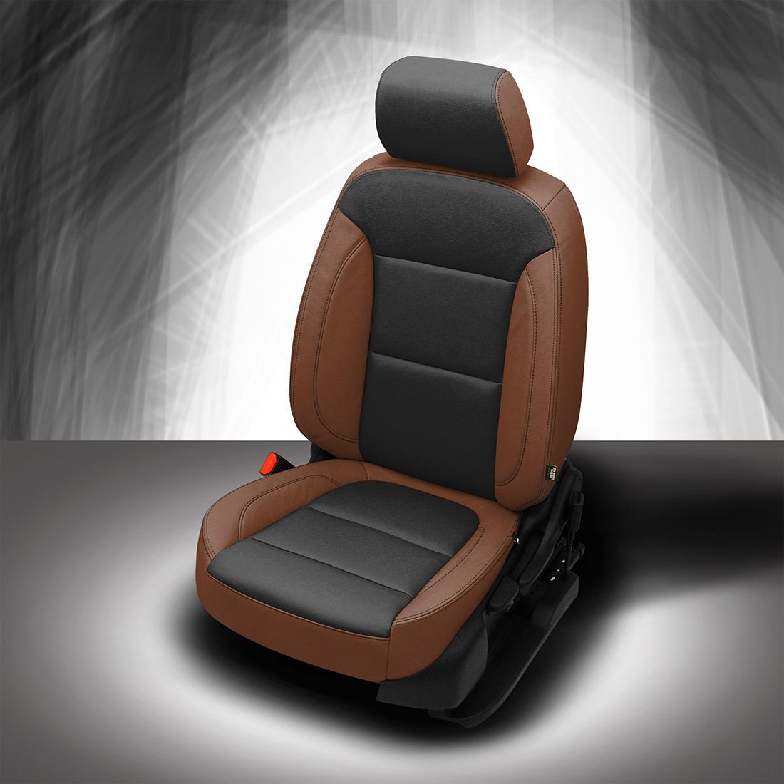 MAHOGANY wrap, BLACK Center, BLACK contrast all stitch