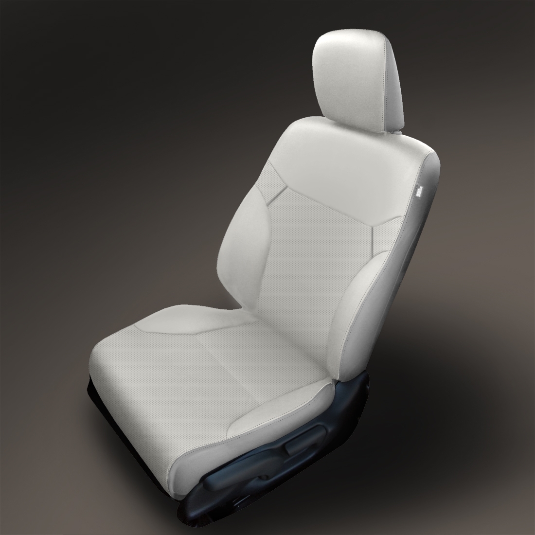 ASH wrap, ALABASTER Facing, Perf Combo, ASH double stitching