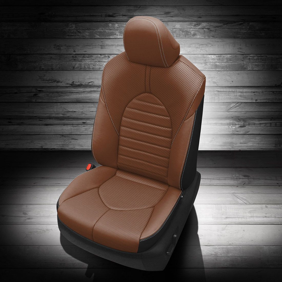 BLACK wrap, MAHOGANY Facing, Perf Body, SILVER contrast all stitch no insert
