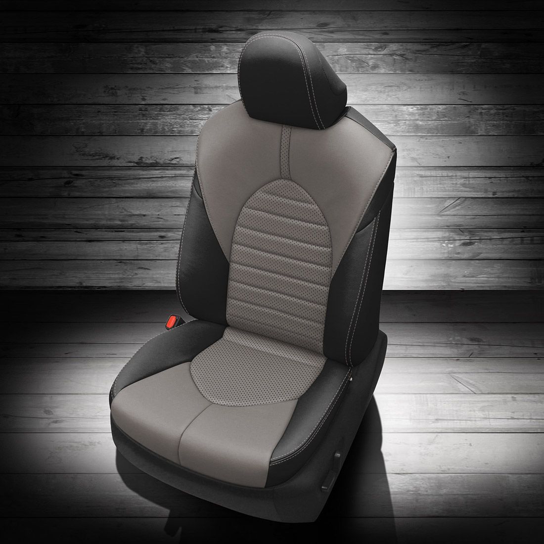 BLACK wrap, ASH Body, Perf Inserts & Wings, SILVER contrast all stitch no insert, ASH wings