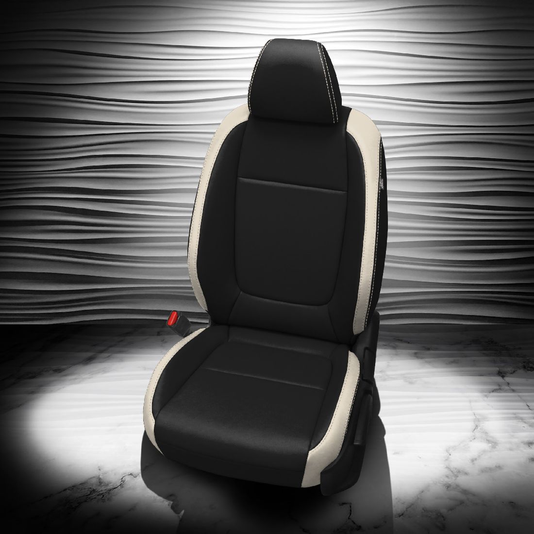 BLACK wrap, PEARL Wings, PEARL contrast all stitch
