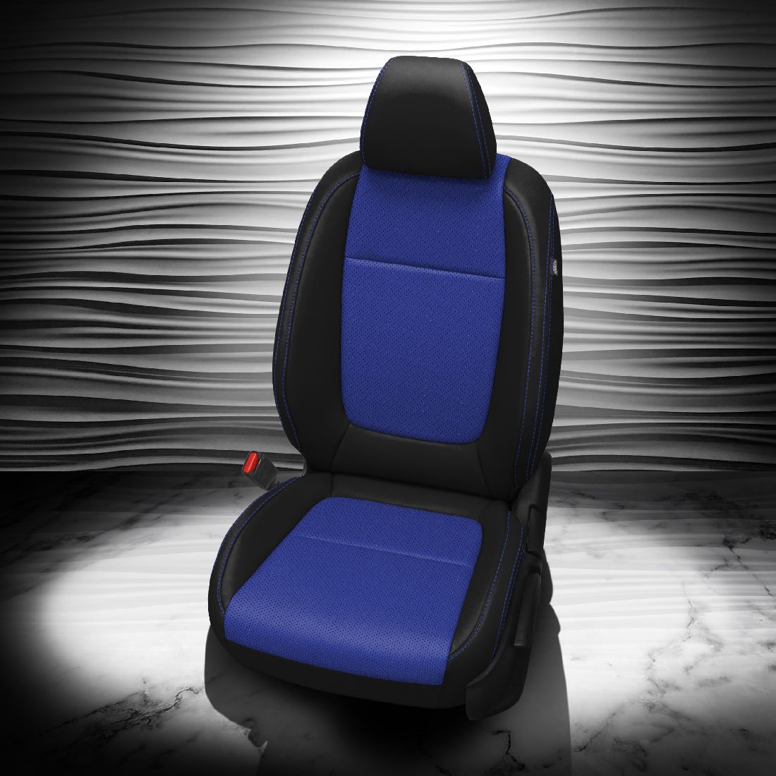 BLACK wrap, COBALT Body, Perf Body, COBALT contrast all stitch