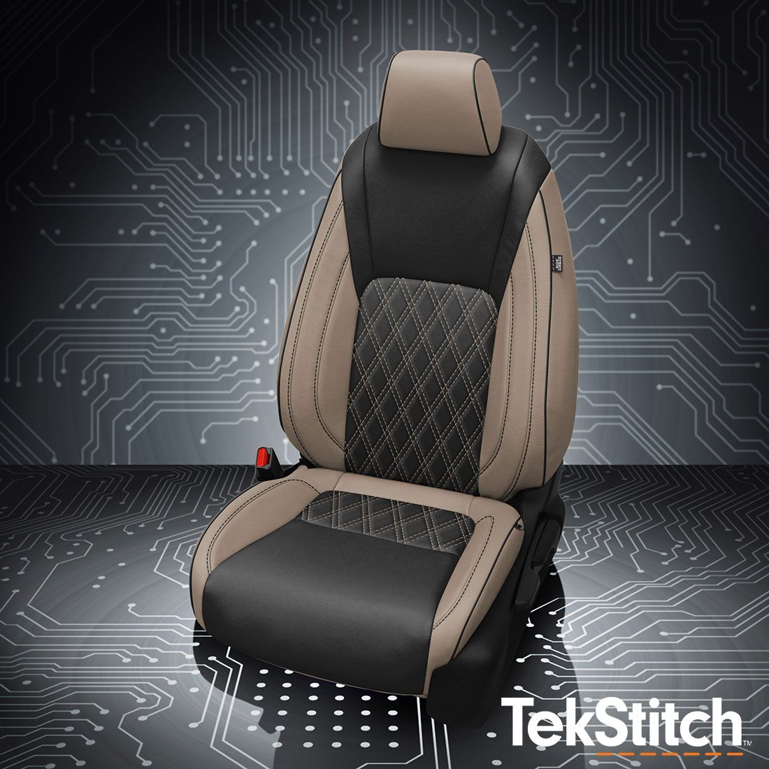 Canvas wrap, Black body, Black contrast all stitch, Black piping, TekStitch Double Diamond Insert Canvas TekColor