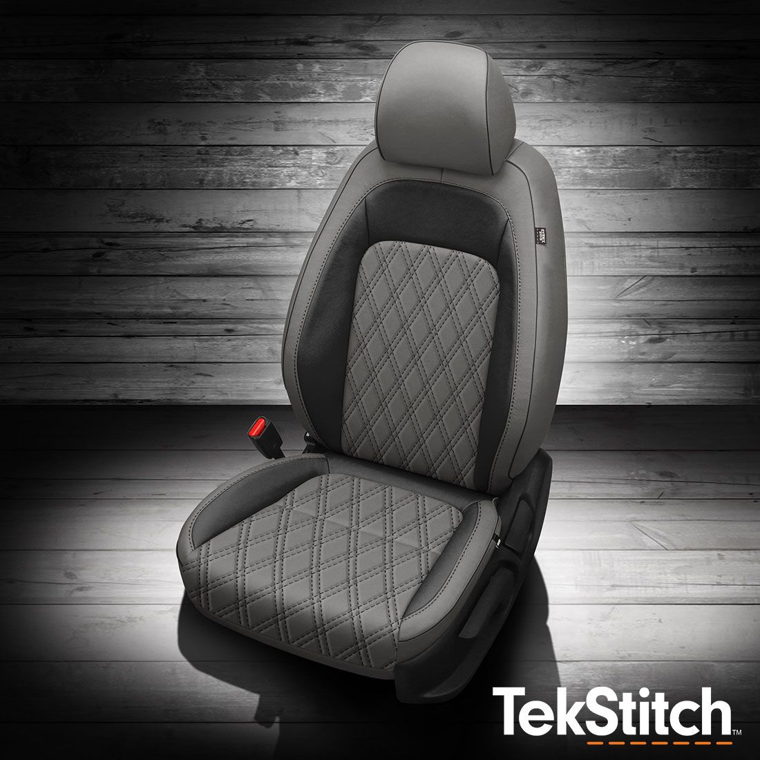 Ice Grey wrap, Black wings, Black contrast all stitch, Black piping, TekStitch Double Diamond Insert Black TekColor