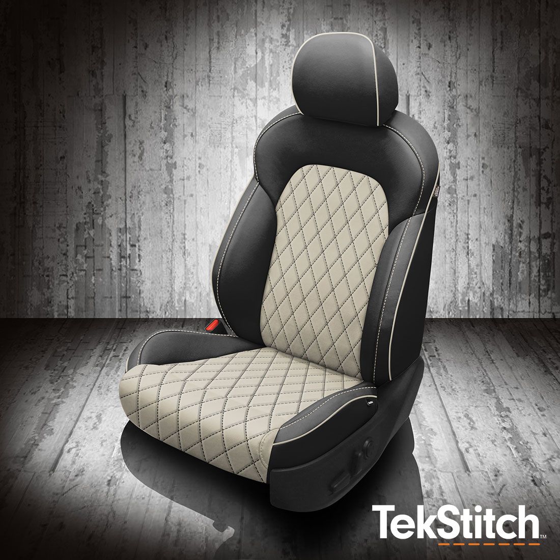 Black wrap, Alabaster combo, Alabaster contrast all stitch, Alabaster piping, TekStitch Diamond Insert Alabaster TekColor