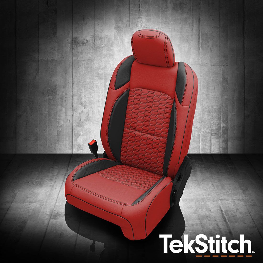 Red wrap, Black wings, Black contrast all stitch, Black piping, TekStitch Double Hex Insert Black TekColor