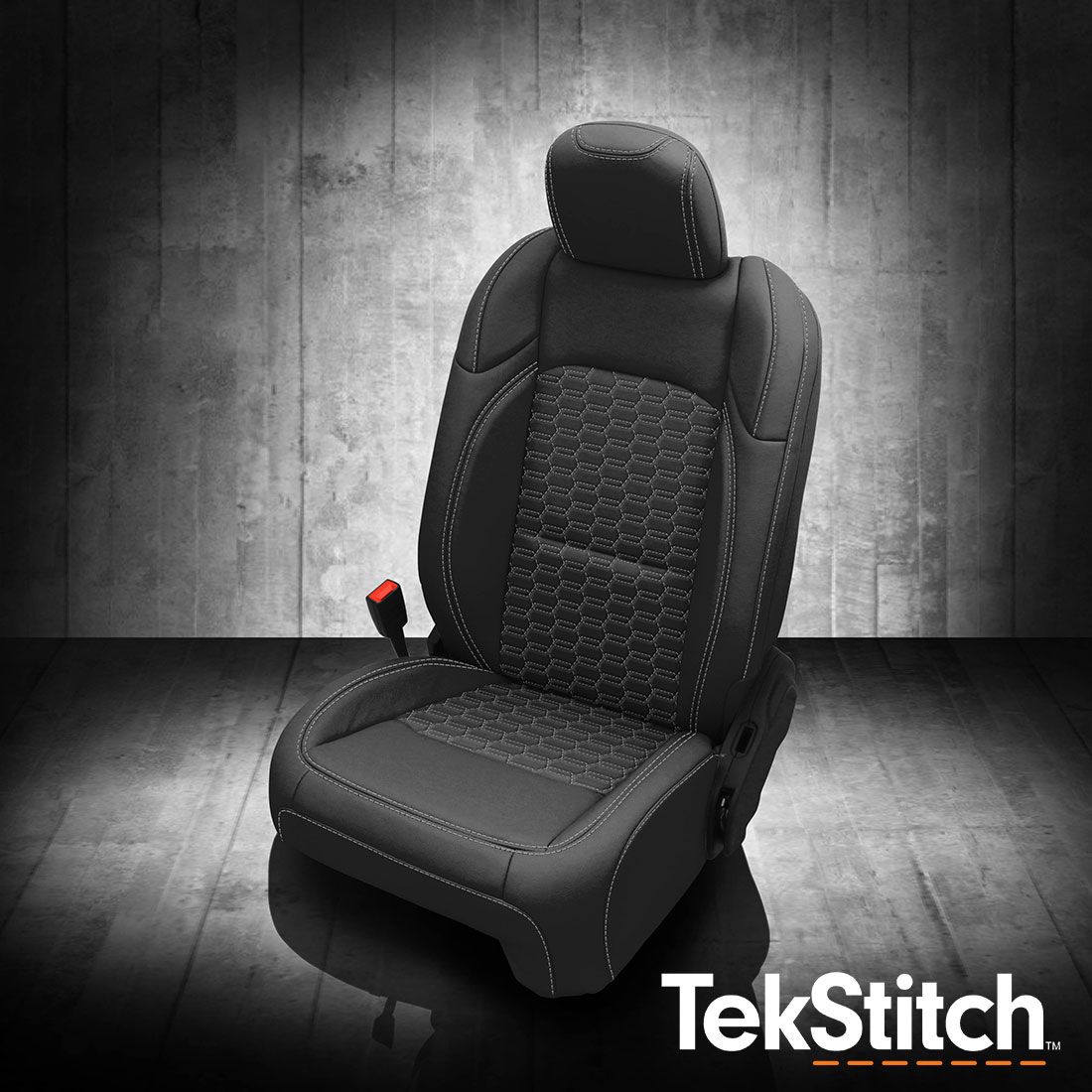 BLACK wrap, SILVER contrast all stitch, TekStitch Double hex inserts, Tek Color SILVER