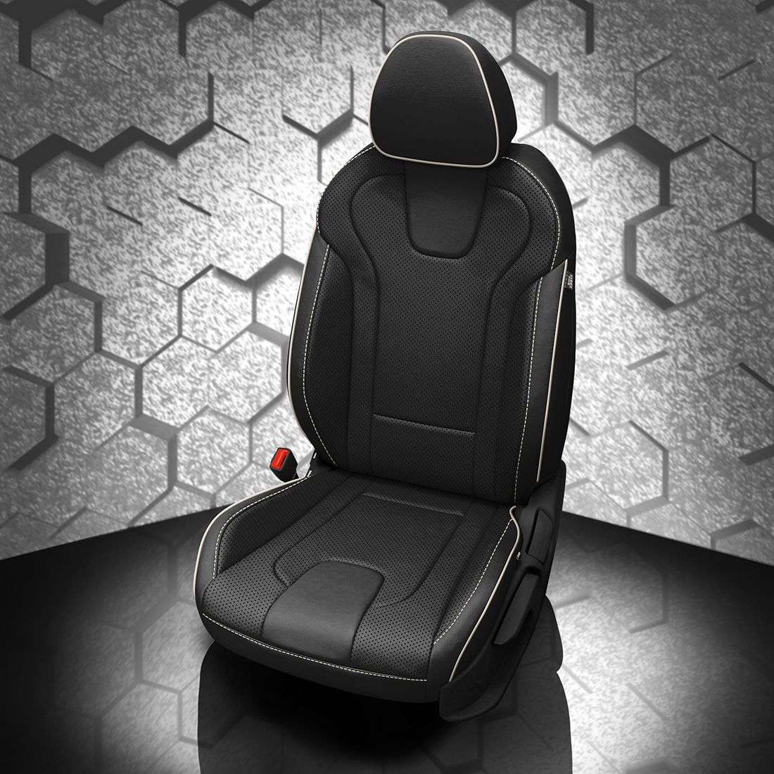 BLACK wrap, Perf Inserts & Wings, PEARL piping