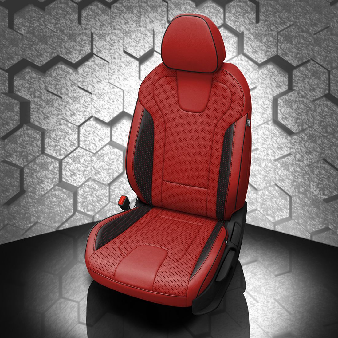 RED wrap, RED Insert, Perf Inserts, BLACK piping, BCDA RED wings