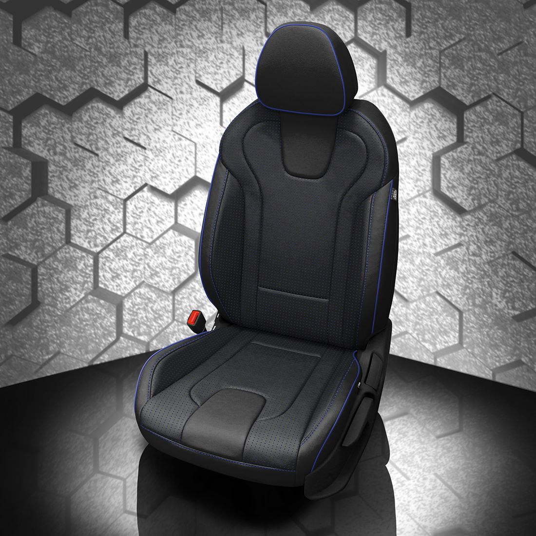 BLACK wrap, BCDA BLUE Insert, COBALT piping, BCDA BLUE wings