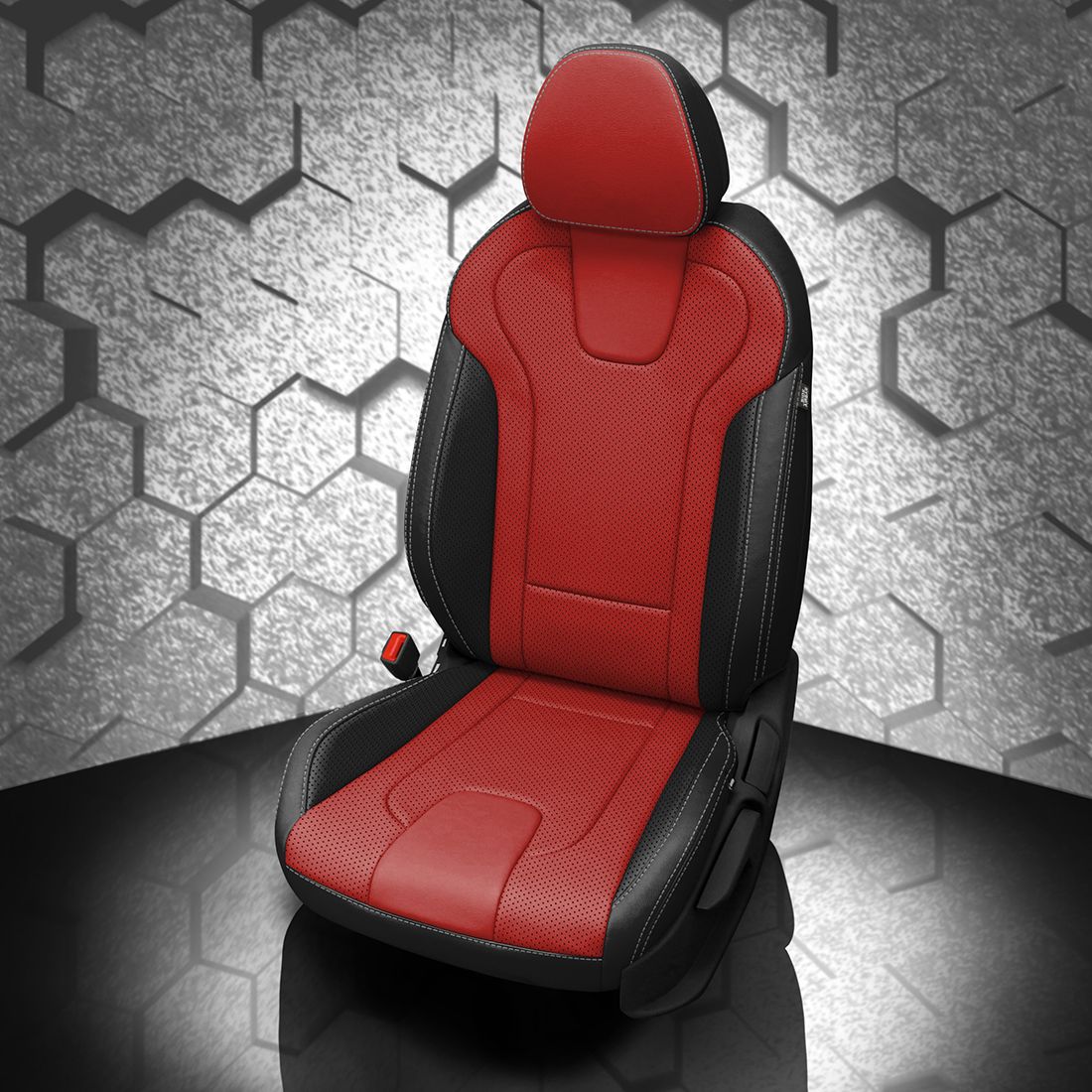 BLACK wrap, RED Center, Perf Inserts & Wings, SILVER contrast all stitch
