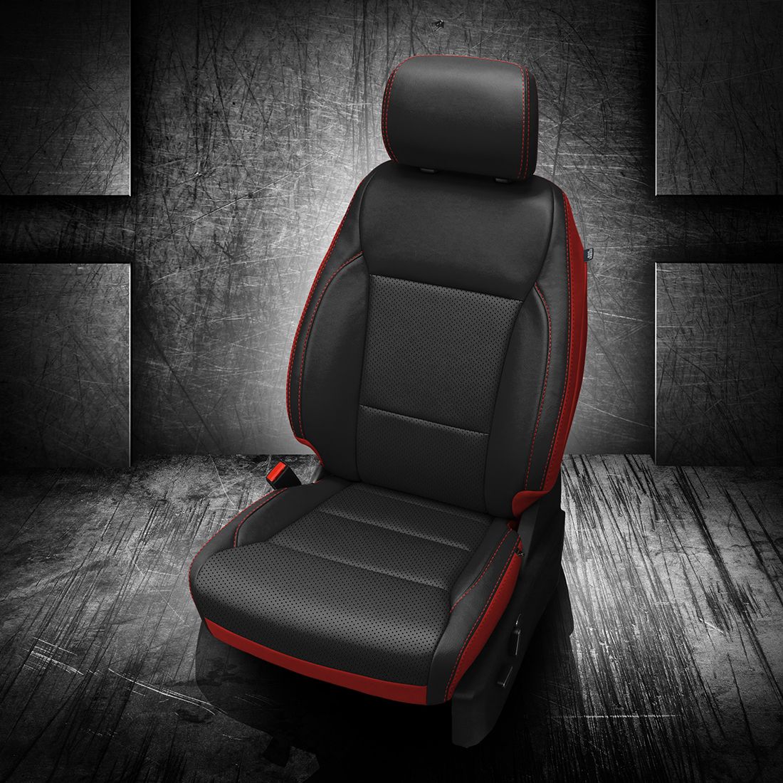RED wrap, BLACK Facing, Perf Combo, RED contrast all stitch