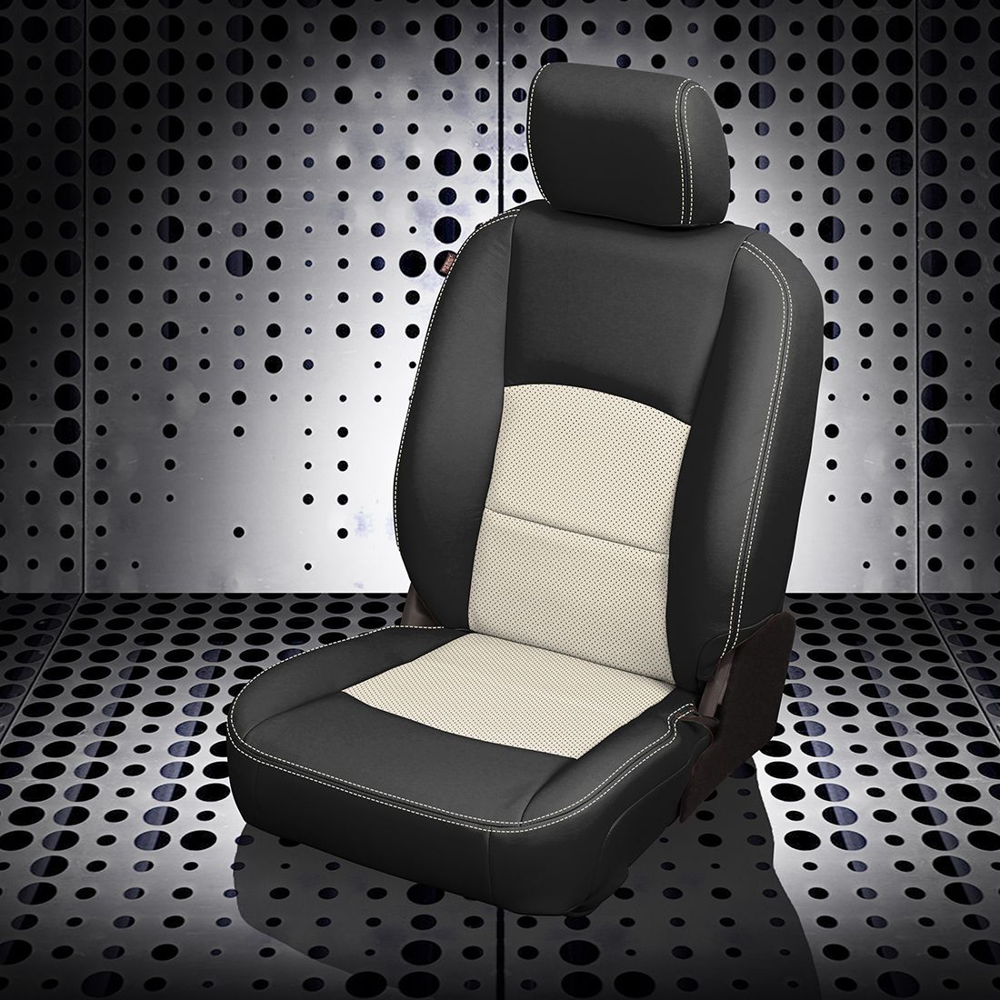 BLACK wrap, PEARL Insert, Perf Inserts, PEARL contrast all stitch