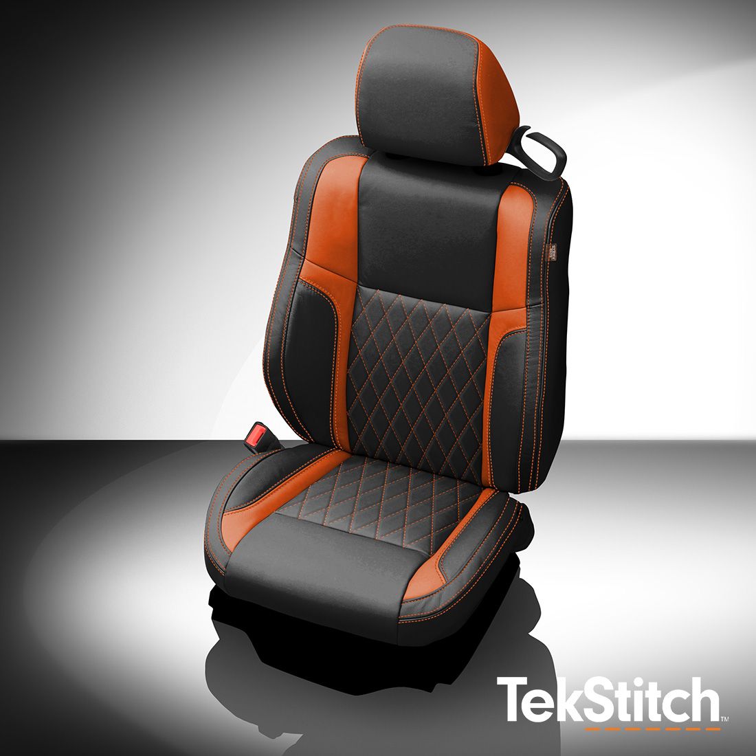 Black wrap, Tekstitch Diamond Insert, Tek Color Tangerine, Tangerine wings, Tangerine contrast all stitch