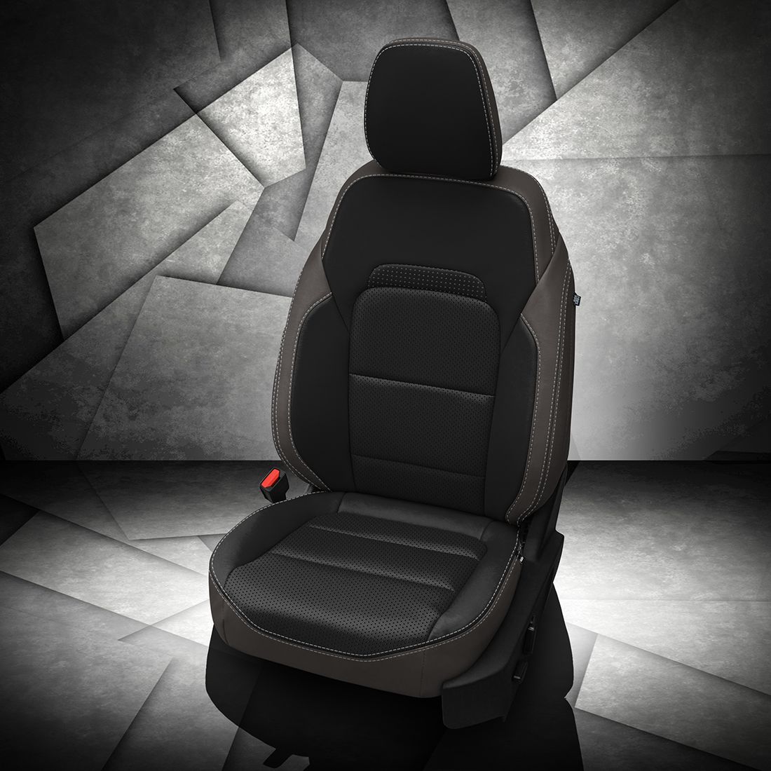 LT GREY wrap, BLACK Facing, Perf Combo, SILVER contrast all stitch, BCDA FLINT wings