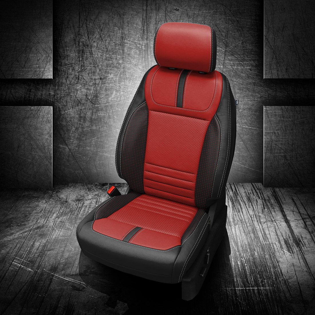 BLACK wrap, RED Center, Perf Inserts, LUNAR GREY contrast all stitch, BARP wings