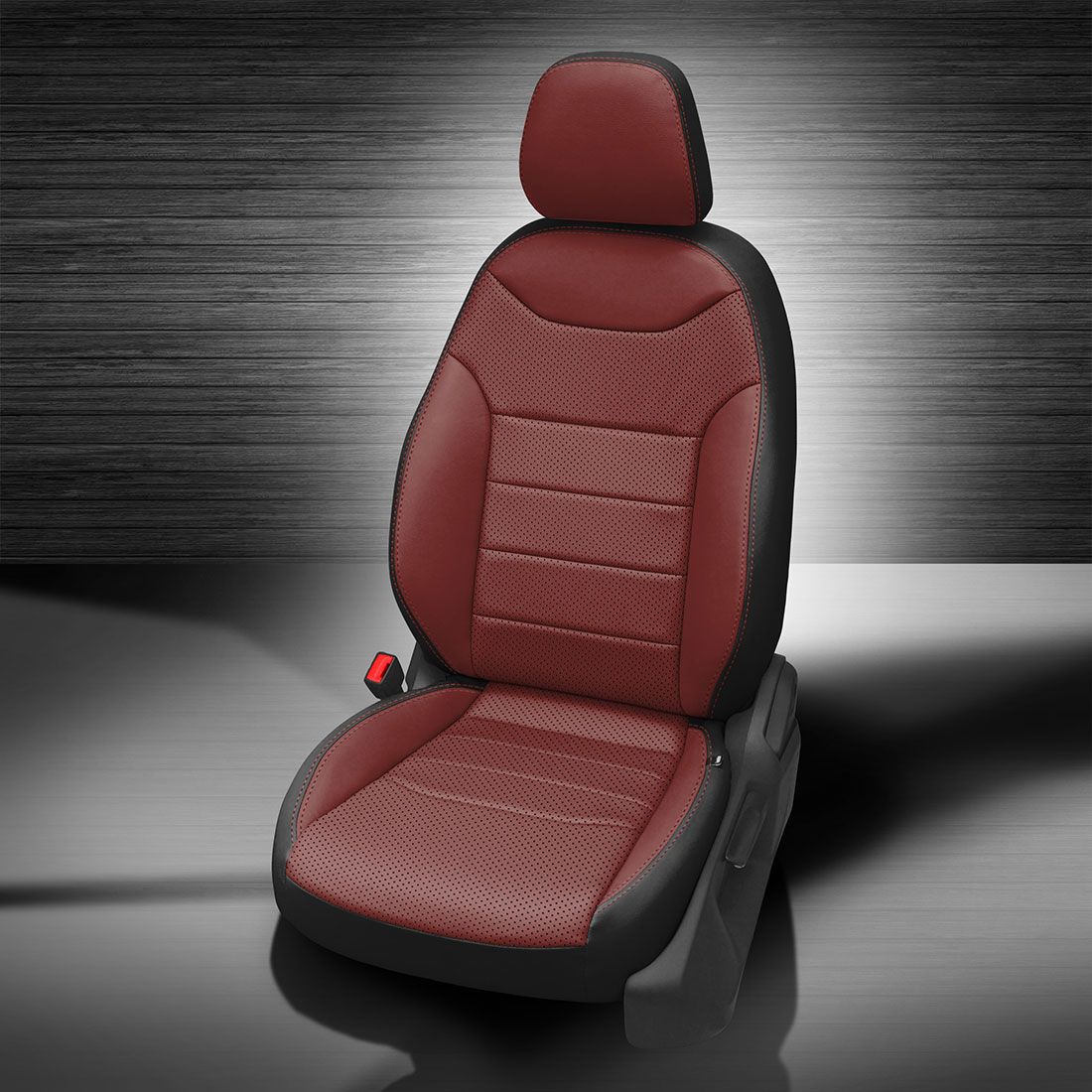 BLACK wrap, MED RED Center, Perf Body, MED RED contrast all stitch, MED RED wings