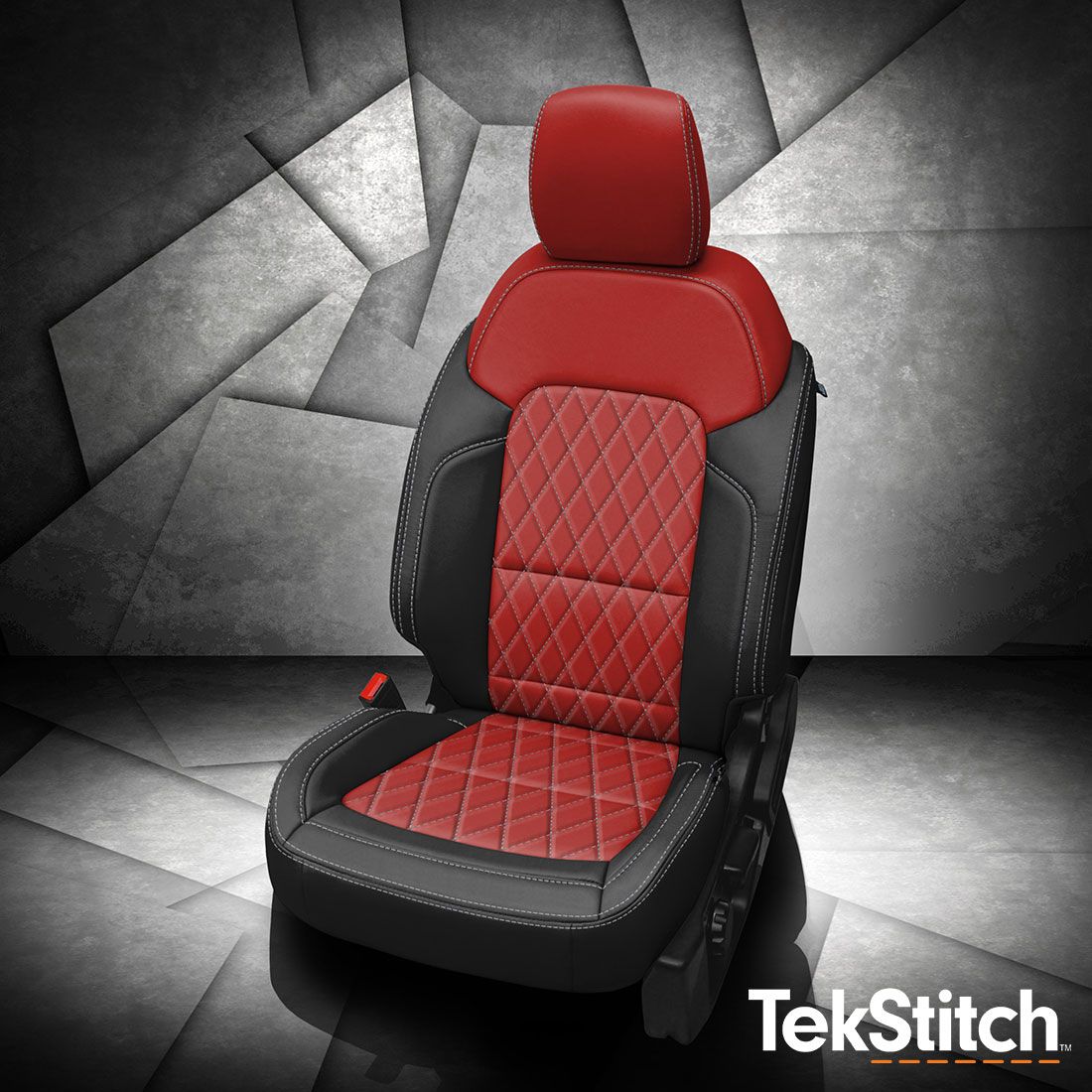 Black wrap, Red center, Silver contrast all stitch, TekStitch Diamond Insert Silver TekColor