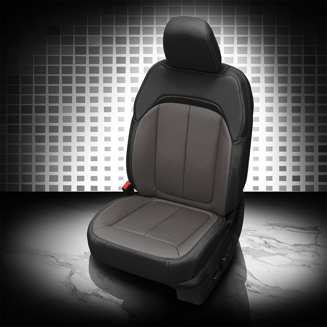 BLACK wrap, LT GREY Insert, Perf Inserts, LT GREY contrast all stitch, LT GREY wings