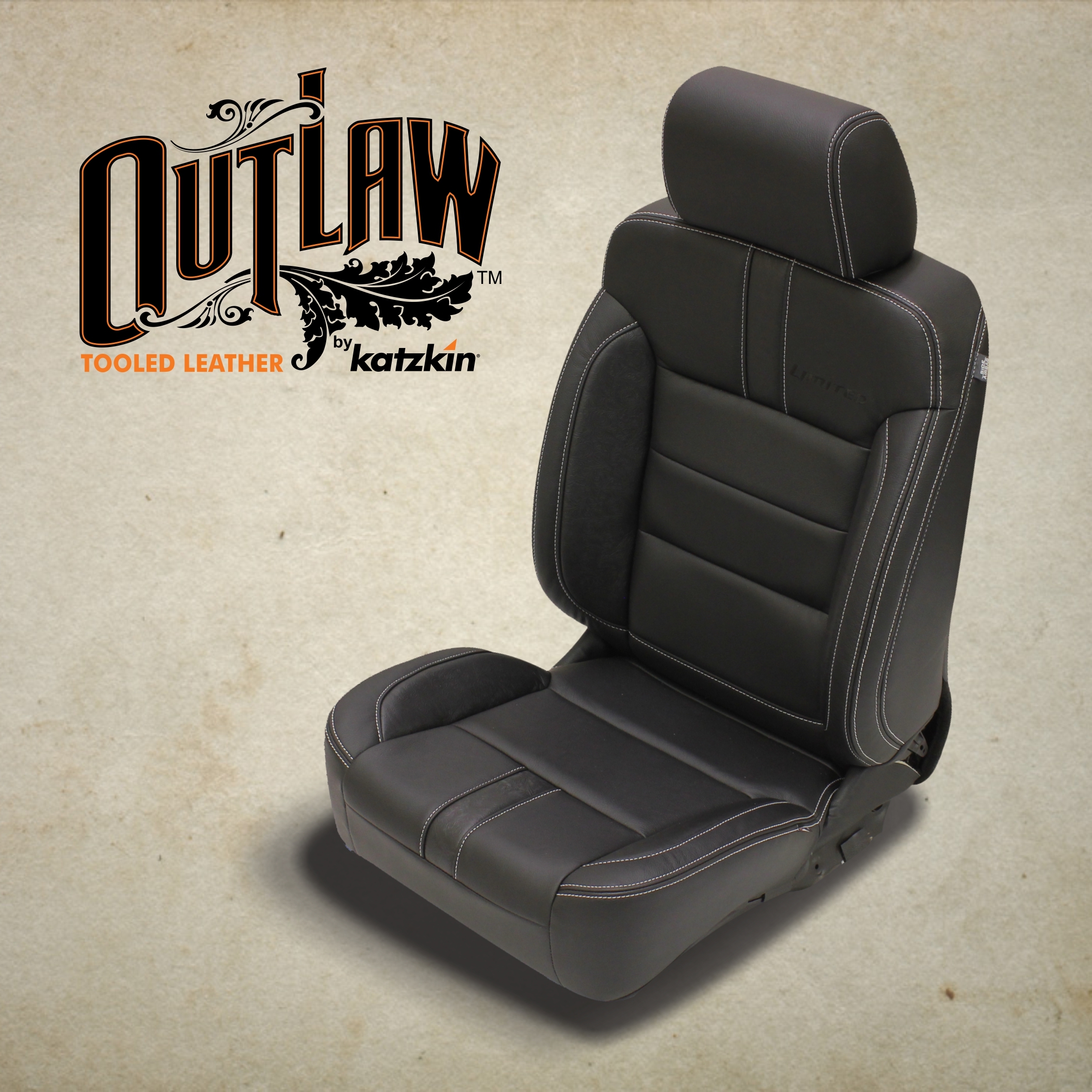 BLACK wrap, OUTLAW BLACK Wings, SILVER double stitching
