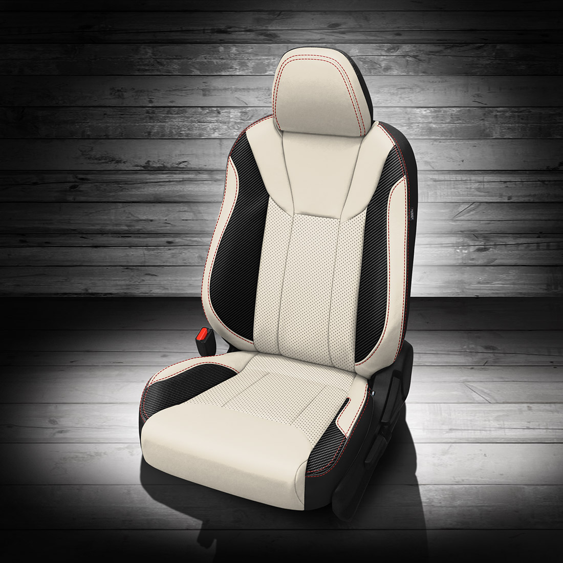 BLACK wrap, PEARL Facing, Perf Inserts, RED contrast all stitch, C SHADOW wings