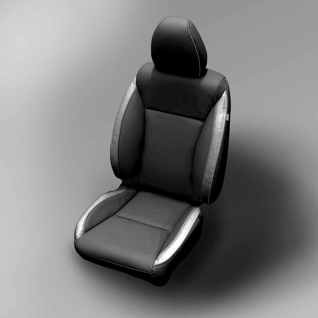 BLACK wrap, BCDA FLINT Insert, GREY piping, SILVER wings