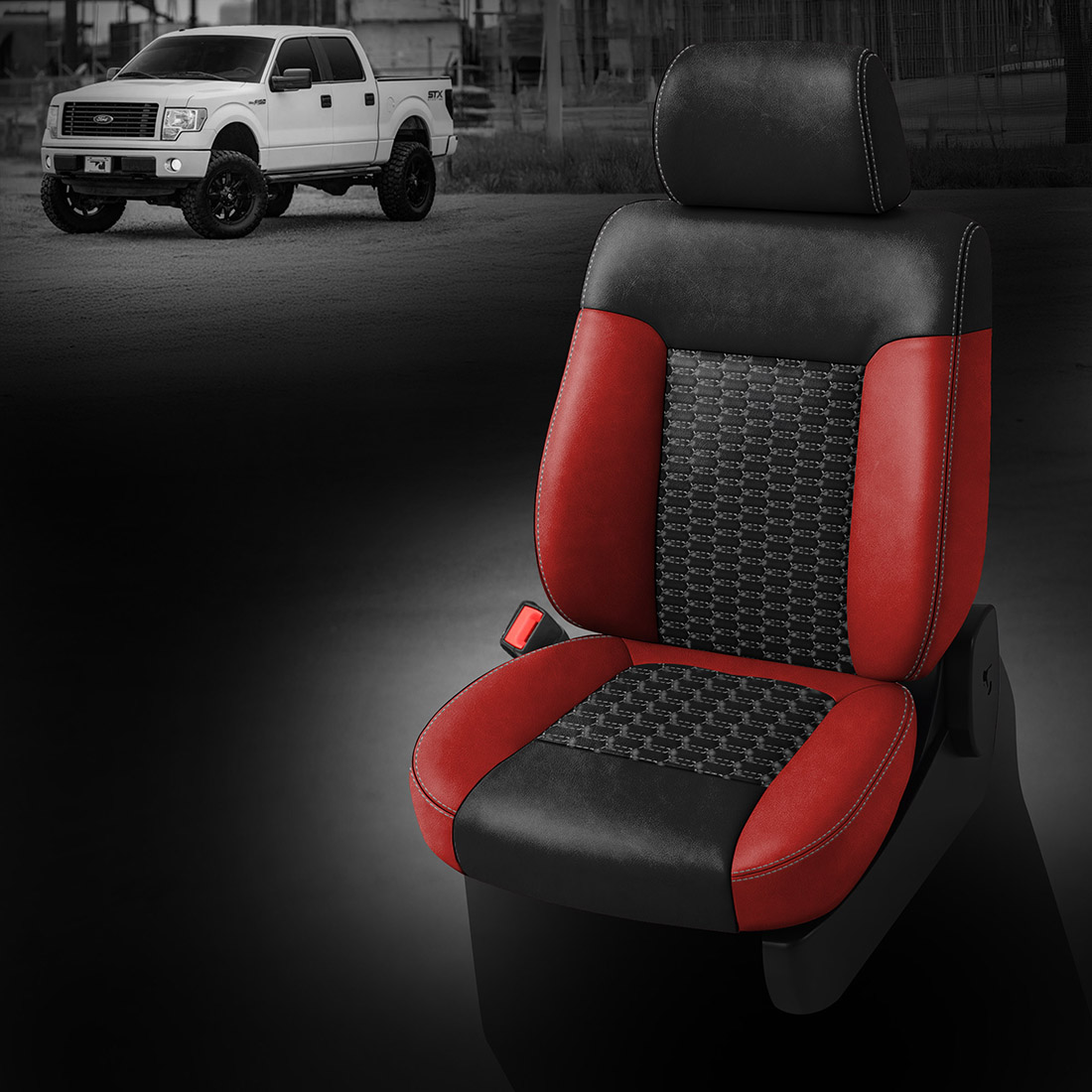 RED wrap, BLACK Combo, SILVER contrast all stitch, BLACK wings, Tek Stitch DOUBLE HEX INSERTS, SILVER TekColor