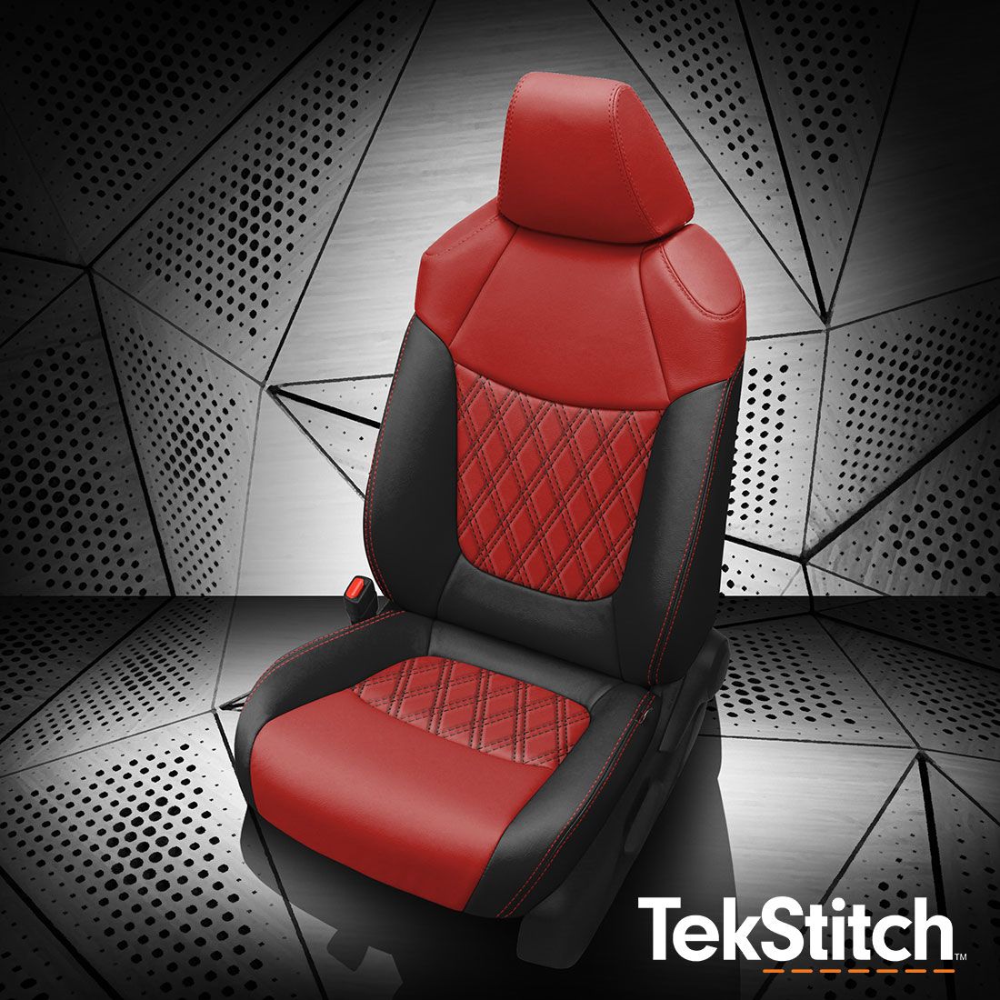 BLACK wrap, RED Center, RED contrast all stitch, TekStitch Double Diamond inserts, RED TekColor