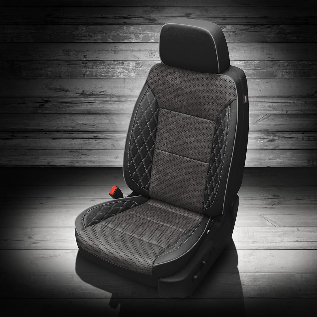 BLACK wrap, ~6929 DARK SLATE Body, Perf Body, PLATINUM piping, BLACK wings, TekStitch Diamond wings, SILVER TekColor