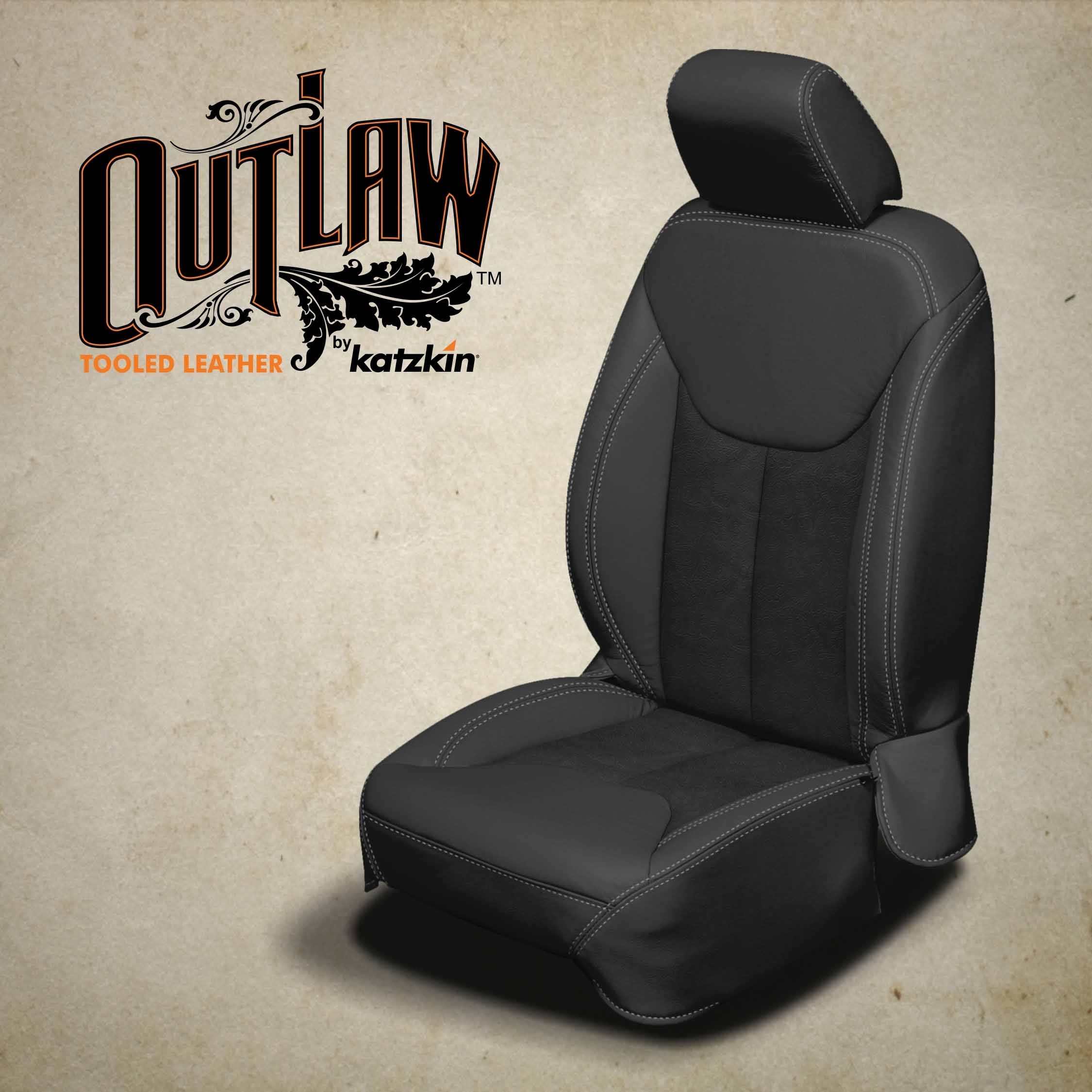 BLACK wrap, OUTLAW BLACK Insert, SILVER double stitching