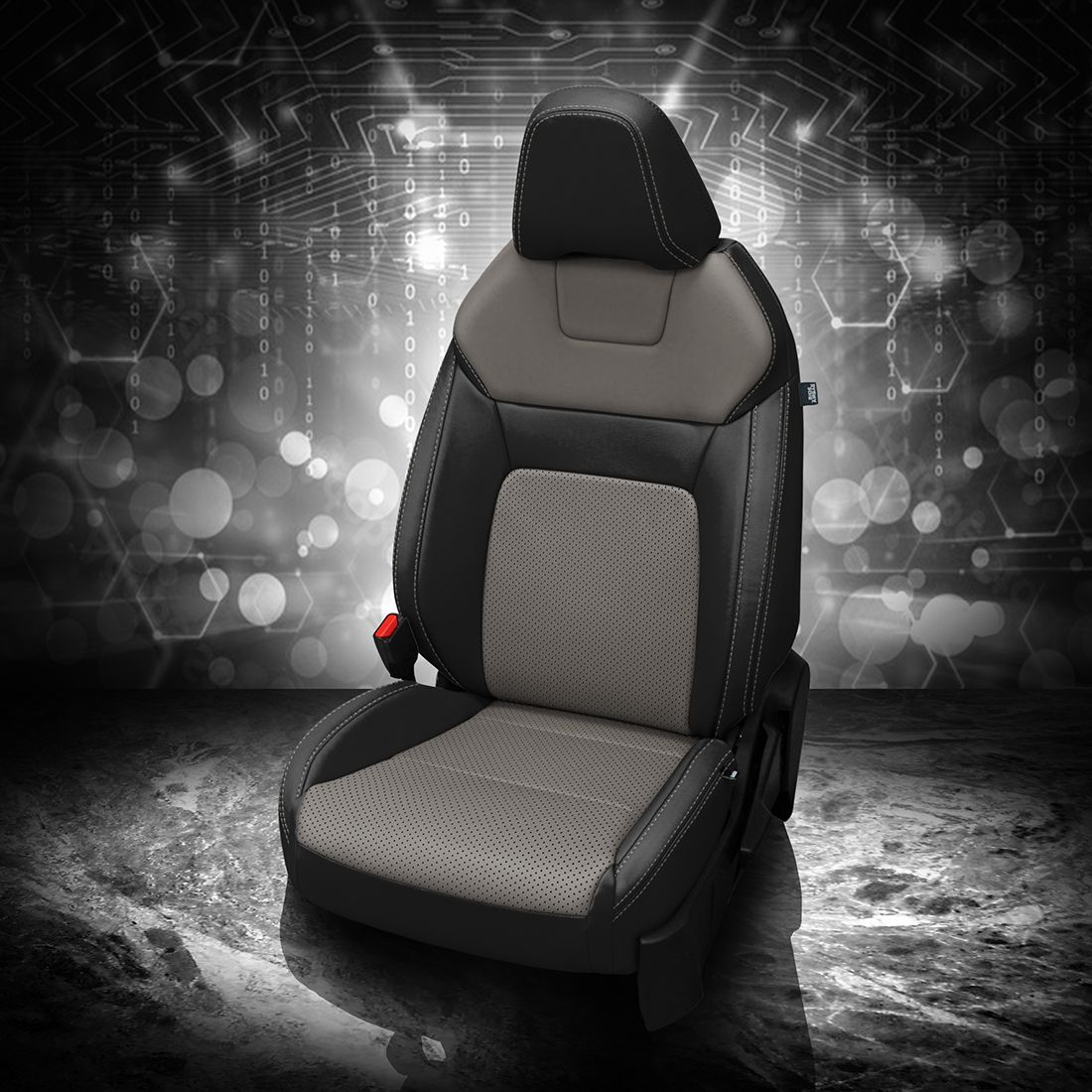 BLACK wrap, ASH Body, Perf Combo, ASH contrast all stitch