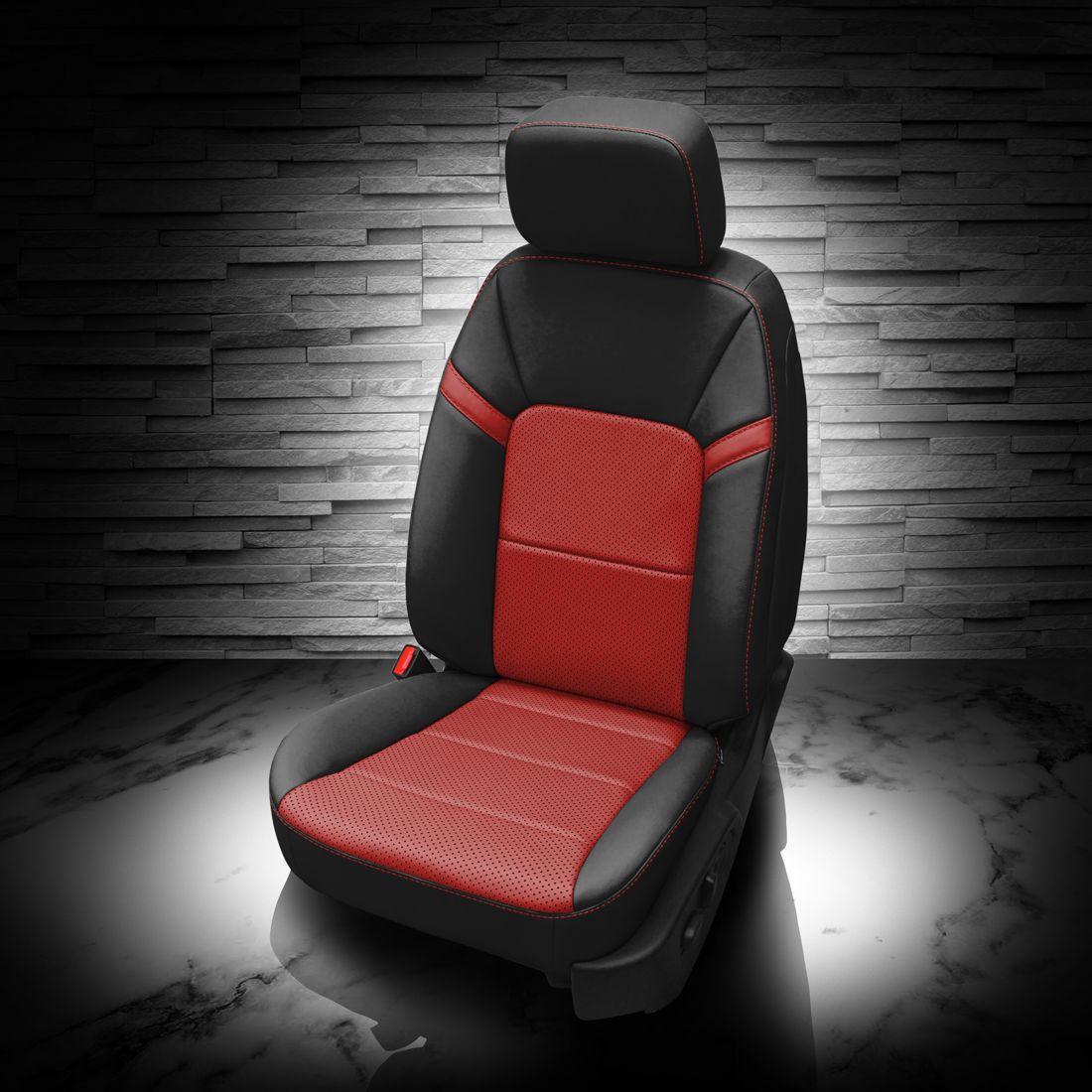 BLACK wrap, RED Combo, Perf Combo, RED contrast all stitch, RED wings