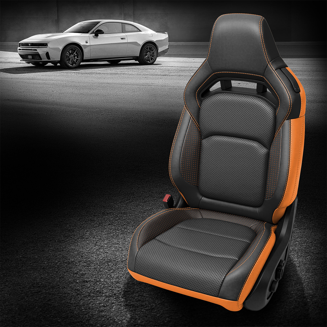ORANGE wrap, BLACK Facing, Perf Combo, ORANGE double stitching, BCDA ORANGE wings