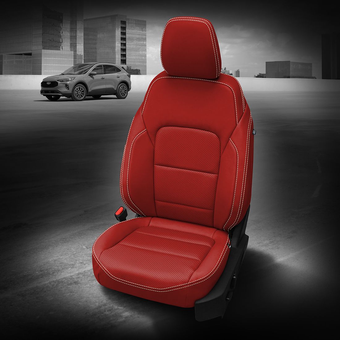 RED wrap, Perf Combo, PEARL contrast all stitch