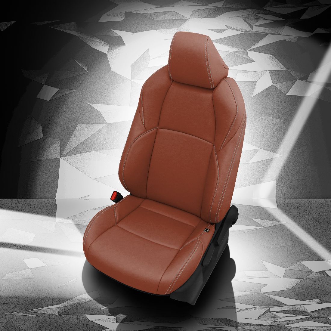 COGNAC wrap, SILVER contrast all stitch