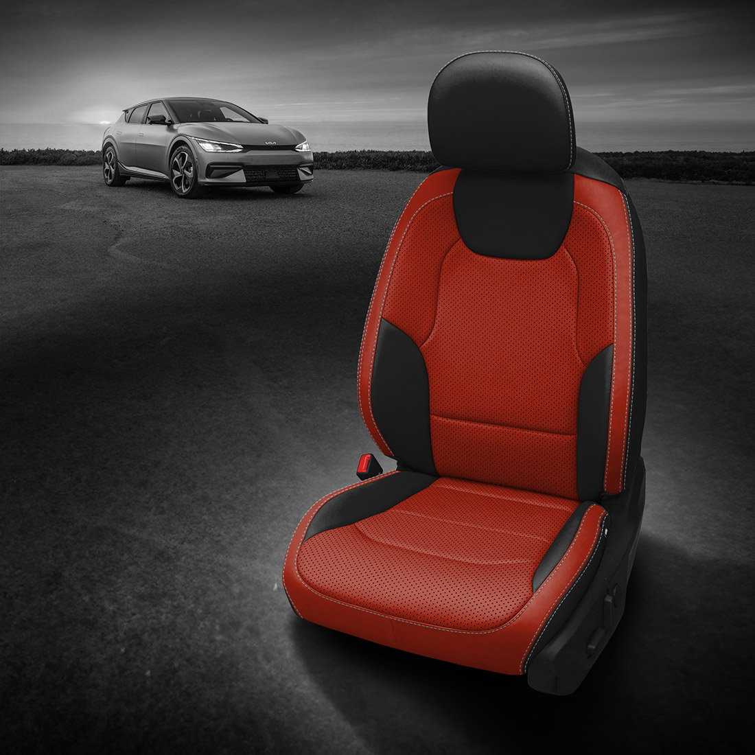 BLACK wrap, RED Combo, Perf Combo, SILVER contrast all stitch, RED wings