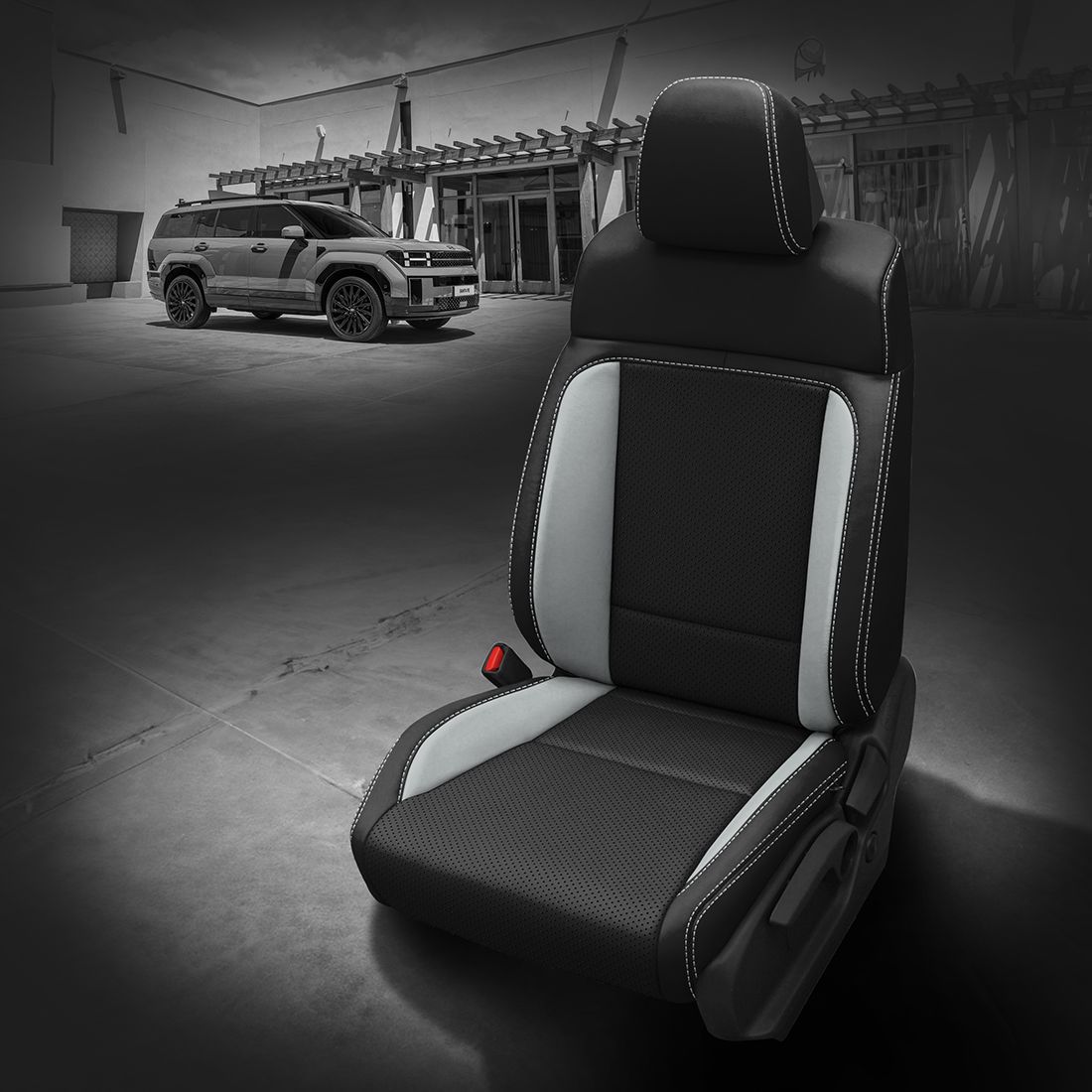 BLACK wrap, CEMENT Wings, Perf Combo, CEMENT contrast all stitch