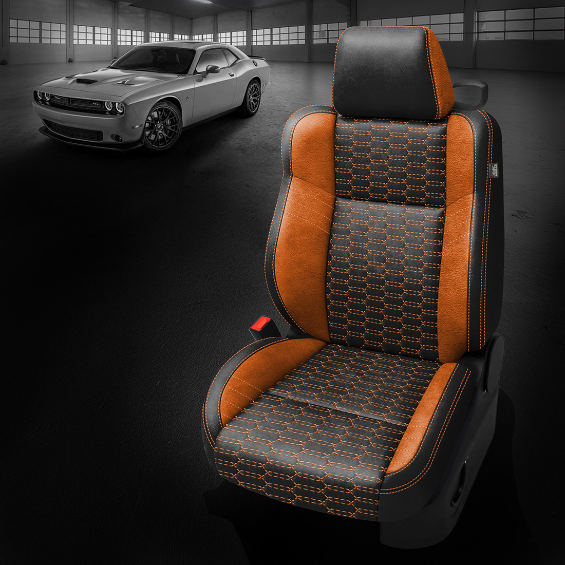 BLACK wrap, ~3032 MANGO Wings, +CITRUS ORANGE contrast all stitch, Tek Stitch DOUBLE HEX BODY, +CITRUS ORANGE TekColor