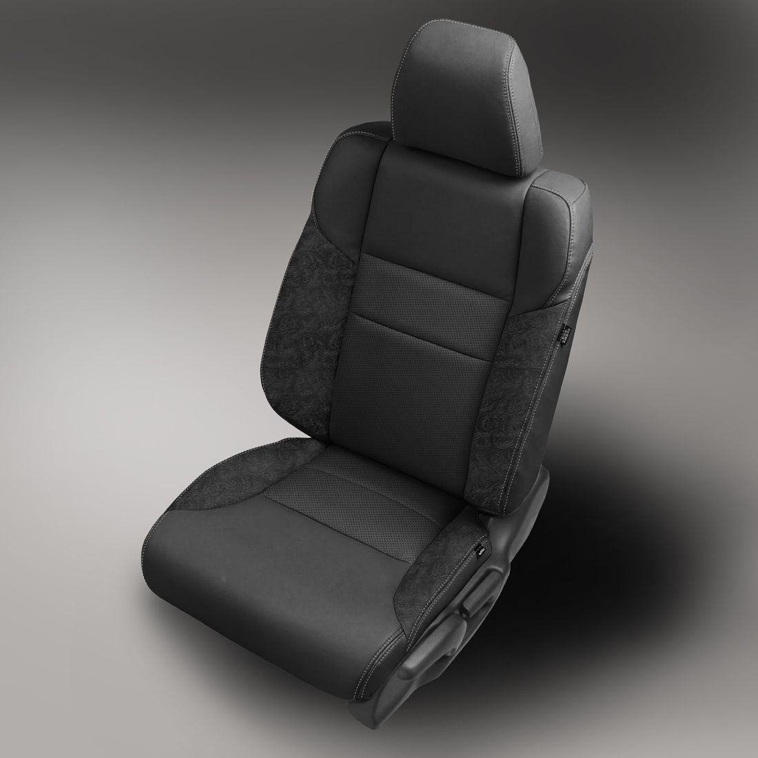 BLACK wrap, BLACK Insert, Perf Inserts, SILVER double stitching, OUTLAW BLACK wings
