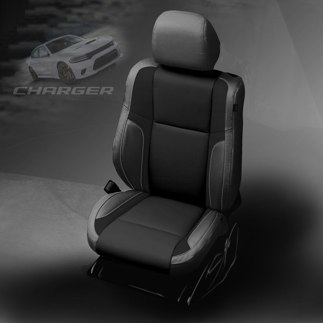 BLACK wrap, ~3030 RAVEN Body, ICE GREY double stitching, C SHADOW wings