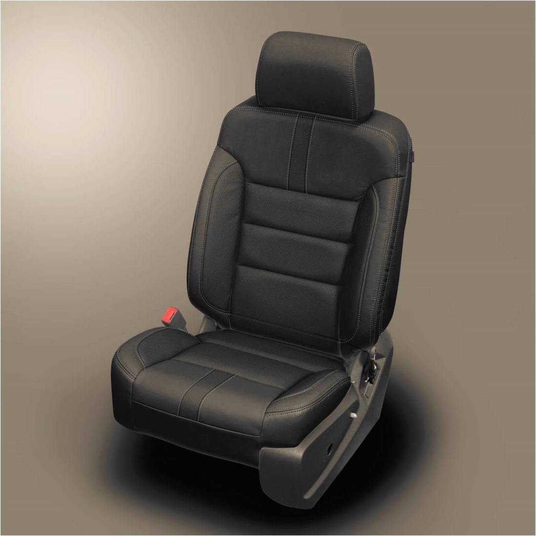 BLACK wrap, Perf Inserts, SILVER contrast all stitch