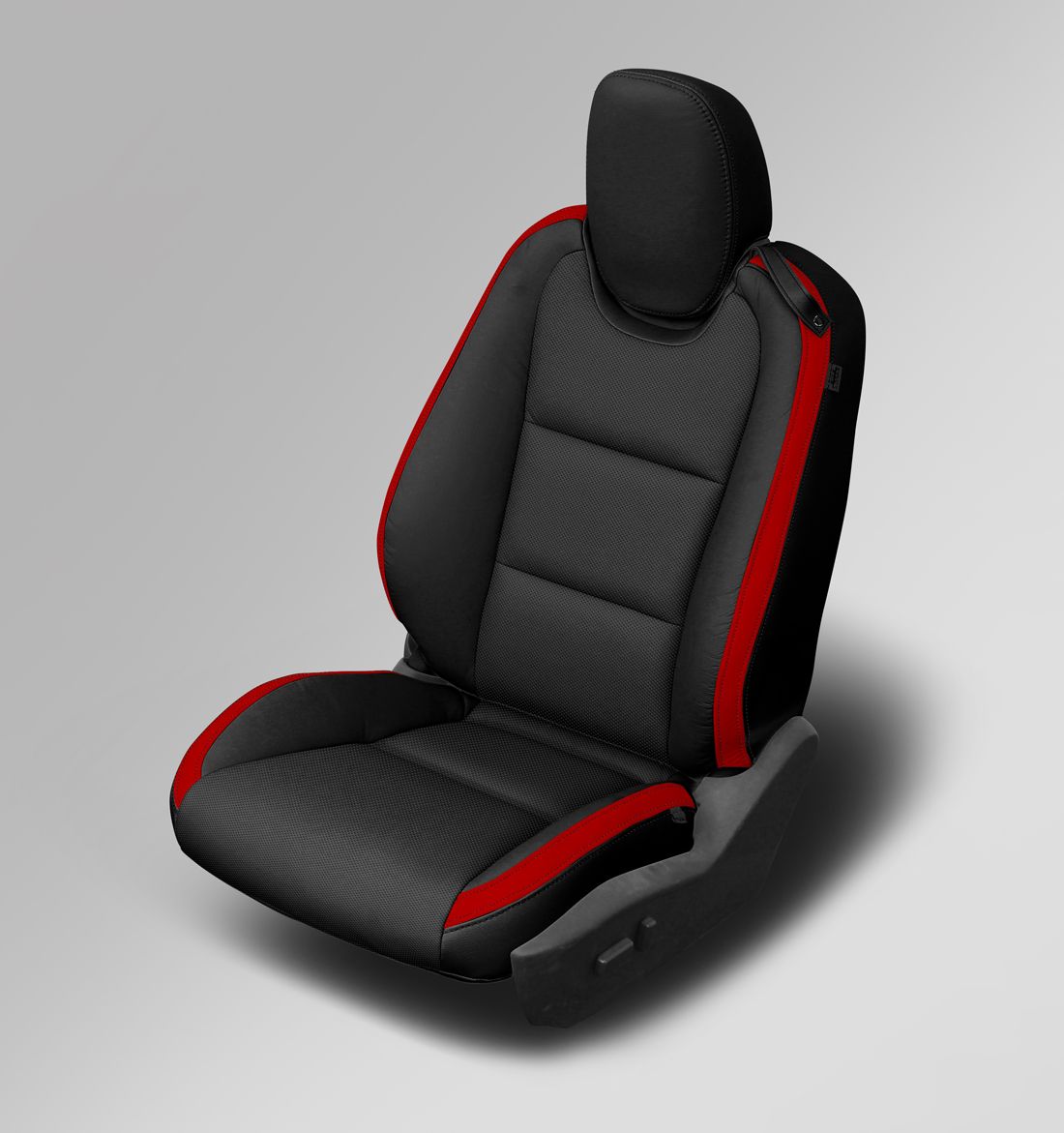 BLACK wrap, RED Wings, Perf Body, BLACK double stitching