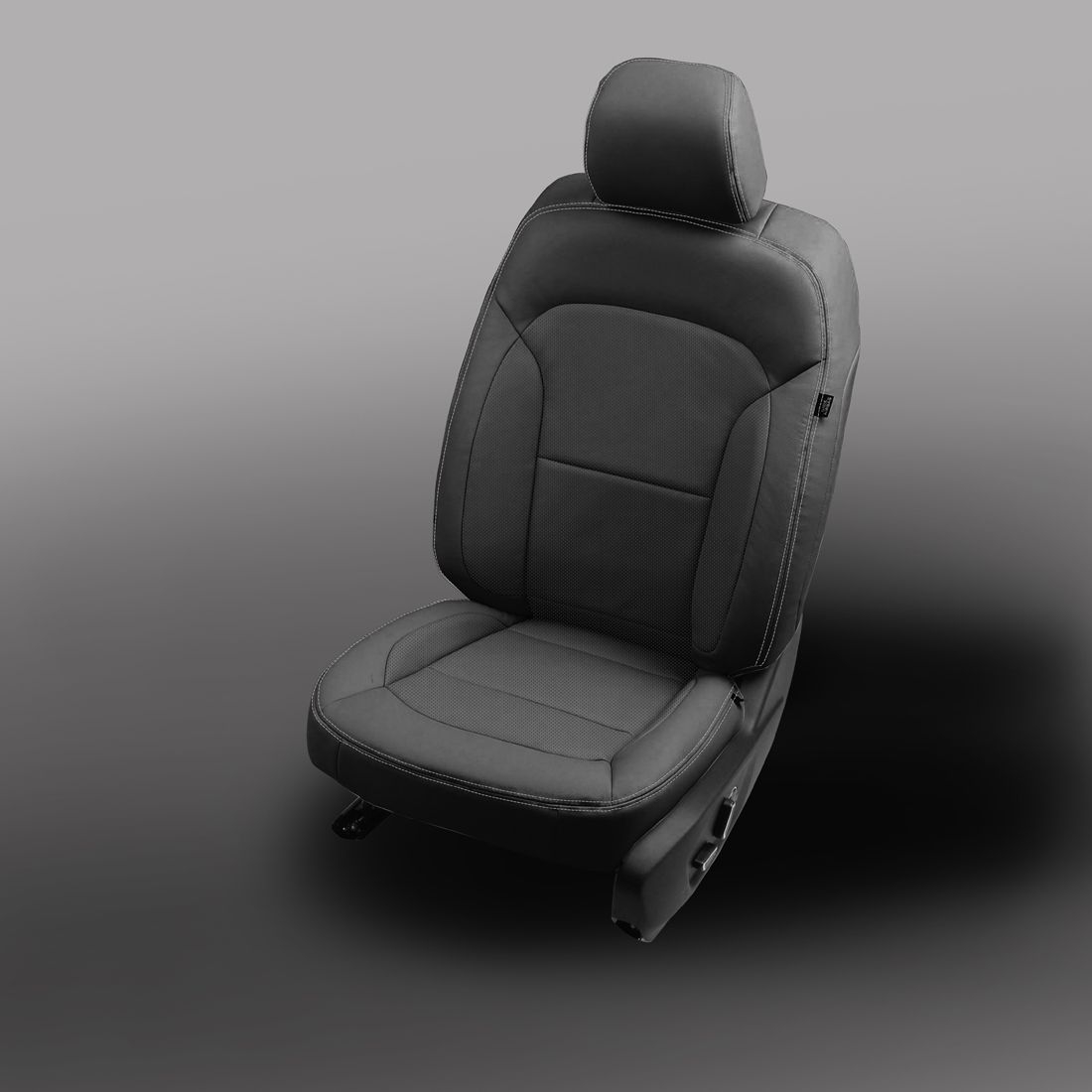 BLACK wrap, Perf Inserts & Wings, ASH contrast stitch