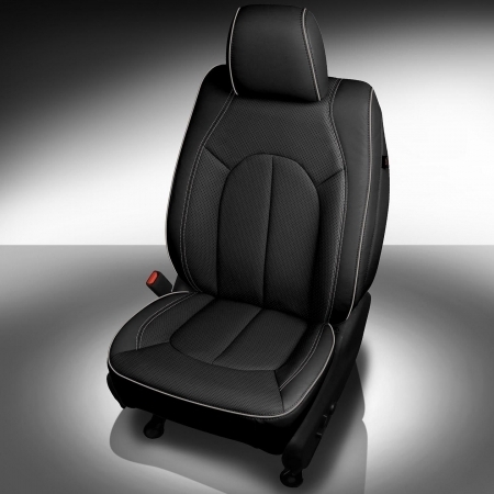 BLACK wrap, Perf Body, DOVE GREY piping