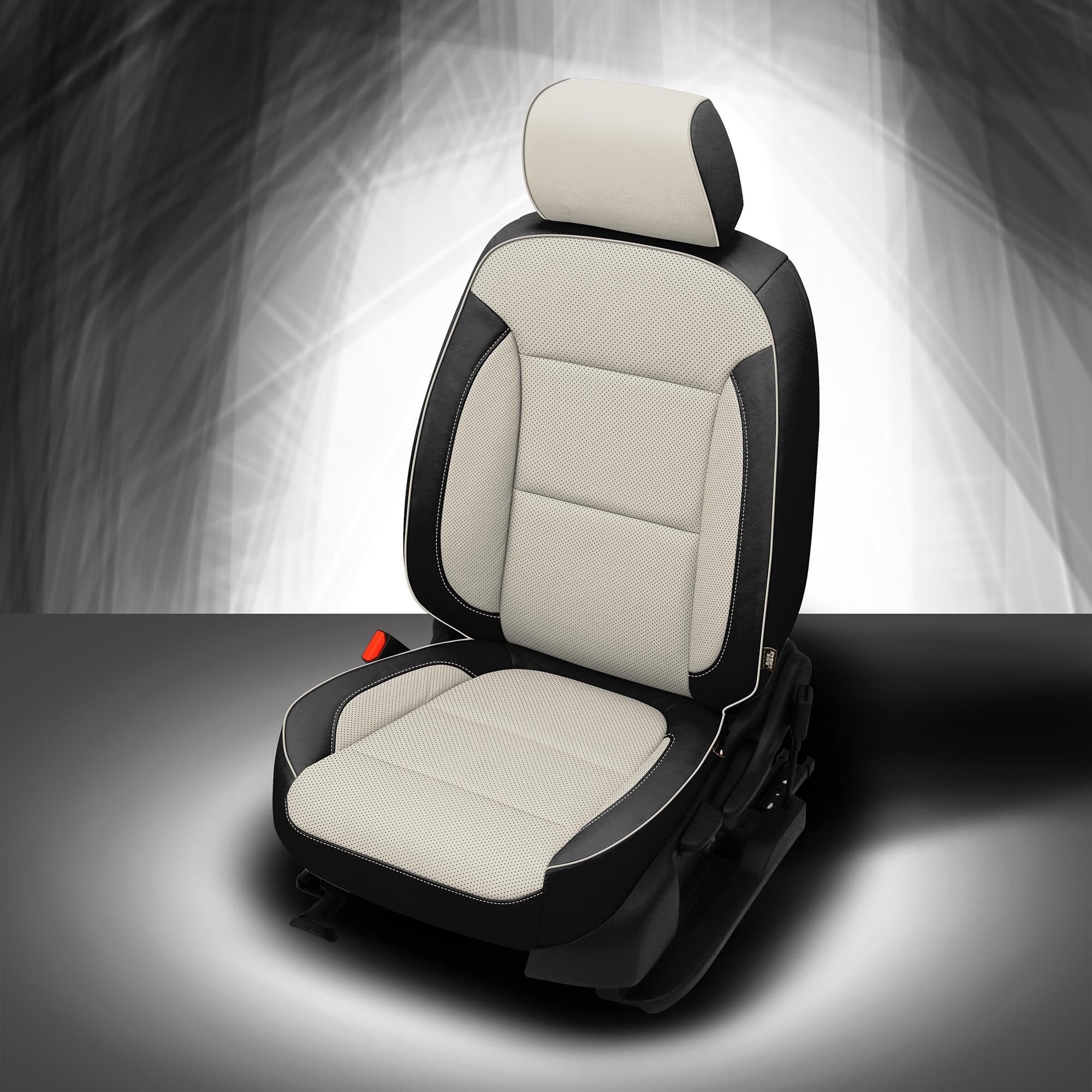 BLACK wrap, ALABASTER Center, Perf Wings, ALABASTER piping, ALABASTER wings